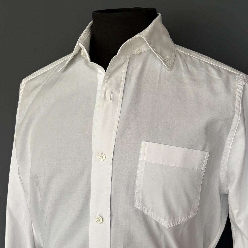 Tom Ford White Cotton Poplin Dress Shirt | Size 39 15.5 | Made in Italy | Luxury